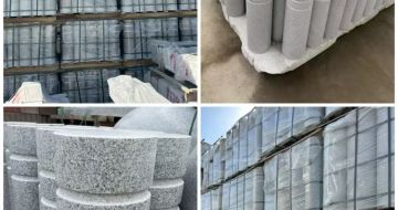 临汾 芝麻白花岗岩挡车柱、隔离柱多少钱