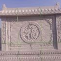 临汾 芝麻白花岗岩屏风，照壁，影壁