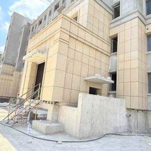 临汾 黄金麻干挂，工地实拍
