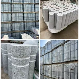 临汾 芝麻白花岗岩挡车柱、隔离柱多少钱