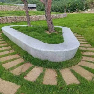 临汾 芝麻白光面整石坐凳